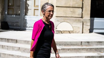 La Première ministre Elisabeth Borne à Matignon, à Paris, le 29 juin 2022.&nbsp; (XOSE BOUZAS / HANS LUCAS / AFP)