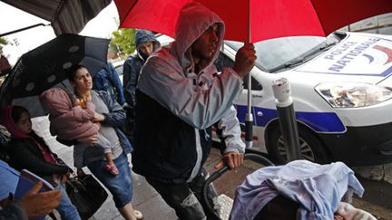 &nbsp; (Evacuation du bidonville de la Courneuve © SIPA / François Mori)