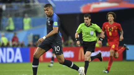 Kylian Mbappé, contre la Belgique, en demi-finale de Coupe du monde mardi 10 juillet (PAUL ELLIS / AFP)