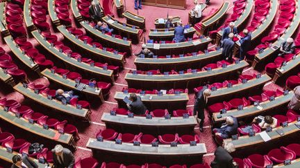 L'hémicycle du Sénat, le 24 juin 2020, lors d'une séance de questions au gouvernement. (MAXPPP)