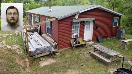 Une photo de la maison o&ugrave; Peter Lizon avait enferm&eacute; sa femme Stephanie, et en avait fait son v&eacute;ritable esclave. (TOM HINDMAN / AP / SIPA)