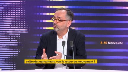 Robert Ménard was the guest of 8.30 franceinfo on February 19, 2024. (FRANCEINFO)