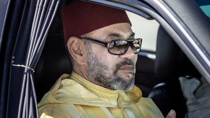 Le roi du Maroc, Mohammed VI, lors de sa dernière apparition publique, le 31 juillet 2023 (FADEL SENNA / AFP)