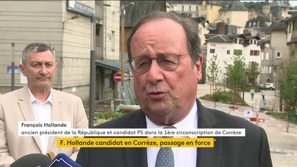 François Hollande à Tulle (Corrèze), le 15 juin 2024. (FRANCEINFO)