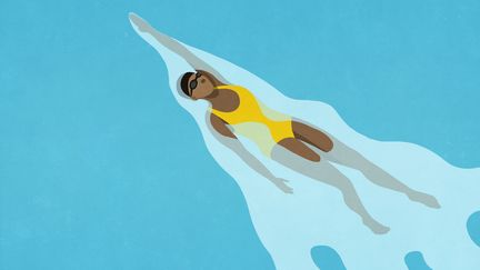 Les artistes au bord, et dans la piscine... Un lieu presque mythologique et sociologique pour les chanteuses et chanteurs français. (Illustration) (MALTE MUELLER / FSTOP / GETTY IMAGES)