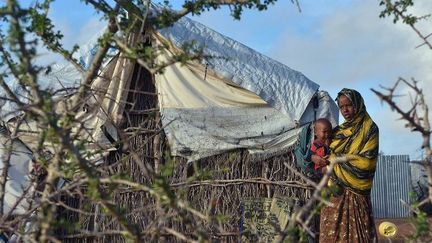 Une réfugiée somalienne et son enfant dans le secteur Hagadera du camp de Dadaab, le 29 avril 2015. (Photo AFP/Tony Karumba)