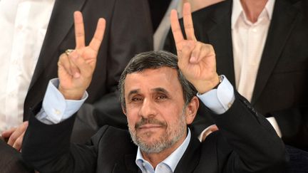 L'ancien président Mahmoud  Ahmadinejad, à Téhéran (Iran), le 12 avril 2017. (FATEMEH BAHRAMI / ANADOLU AGENCY / AFP)