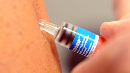 Une personne se fait vacciner &agrave; l'Institut Pasteur &agrave; Lille, le 11 octobre 2013.&nbsp; (DENIS CHARLET / AFP)