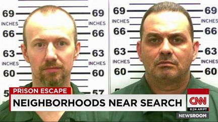  (David Sweat, à gauche, a tué un sheriff adjoint. Richard Matt, à droite, a battu à mort son patron. © Capture d'écran / CNN)