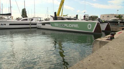 "We Explore", premier catamaran de cette taille à intégrer autant de matériaux biosourcés&nbsp;&nbsp; (Capture d'image / France Télévisions)