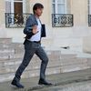 L'ancien ministre de l'Ecologie Nicolas Hulot quitte l'Elysée, à Paris, le 14 septembre 2017. (LUDOVIC MARIN / AFP)