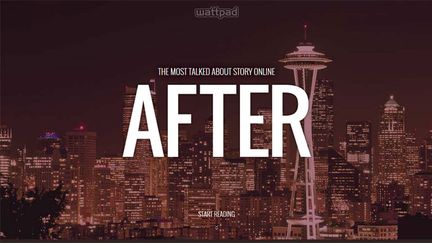 Page d'accueil du site d'écriture communautaire Wattpad, pour la série "After" d'Anna Todd
 (Wattpad)