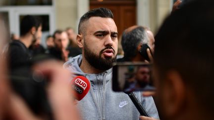 Eric Drouet, le 2 octobre 2019, à Paris. (MARTIN BUREAU / AFP)