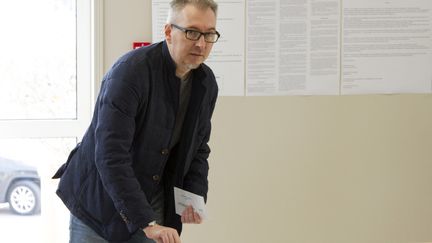 Le député Stéphane Claireaux, photographié à Saint-Pierre-et-Miquelon, le 17 juin 2017 lors des élections législatives. (CHANTAL BRIAND / AFP)