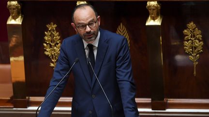 Edouard Philippe, lors de son discours de politique générale à l'Assemblée nationale, le 4 juillet 2017. (CHRISTOPHE ARCHAMBAULT / AFP)