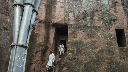 &nbsp;Kidanemariam Woldegiorgis, un archéologue qui a grandi à Lalibela, a attribué la controverse à un manque de consultation des habitants, qui a alimenté les soupçons. "Ce qu'ils font n'est pas clair, pas transparent", dit-il. (EDUARDO SOTERAS / AFP)