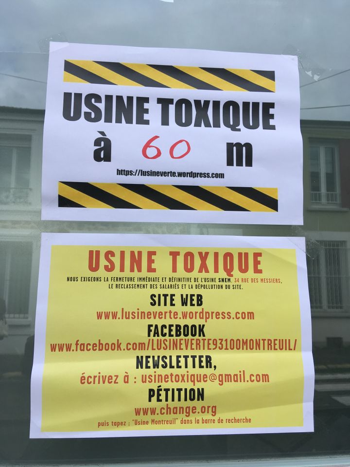 A Montreuil, des riverains et des parents d'élèves sont mobilisés contre une usine qu'ils considèrent comme "toxique".&nbsp; (Farida Nouar / FRANCEINFO)