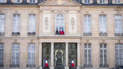 Le palais de l'Elysée, le 15 mars 2023, à Paris. (XOSE BOUZAS / HANS LUCAS / AFP)