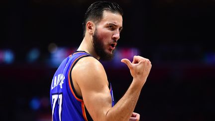 Joffrey Lauvergne lors d'un match avec Oklahoma City, le 16 janvier 2017, à Los Angeles (Californie). (HARRY HOW / GETTY IMAGES NORTH AMERICA / AFP)