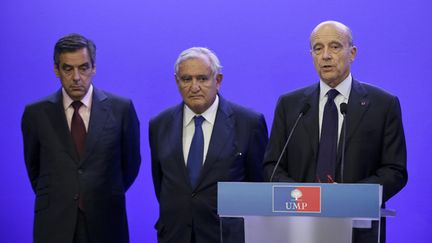 &nbsp; (François Fillon, Jean-Pierre Raffarin et Alain Juppé ont écrit à François Hollande © MAXPPP)