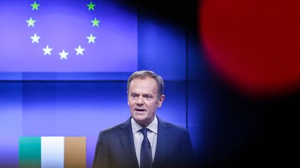 Le président du Conseil européen Donald Tusk à Bruxelles, le 6 février 2019. (ARIS OIKONOMOU / AFP)