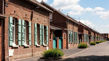 Les corons d'Arenberg (Nord), o&ugrave; vivait des dizaines de mineurs au temps de l'exploitation houill&egrave;re. (STEVENS FREDERIC / SIPA)