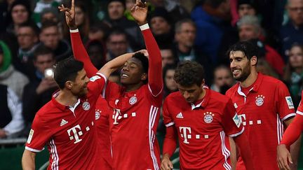 Les joueurs du Bayern Munich balayent tout sur leur passage en Allemagne (PATRIK STOLLARZ / AFP)