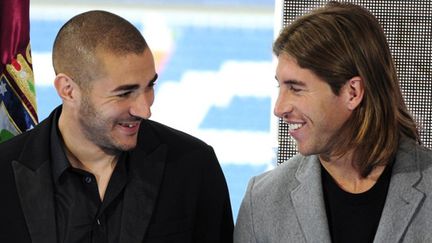 Karim Benzema et Sergio Ramos (JAVIER SORIANO / AFP)