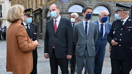 Le Premier ministre, Jean Castex, en déplacemement à Lille (Nord), le 3 août 2020.&nbsp; (DENIS CHARLET / AFP)