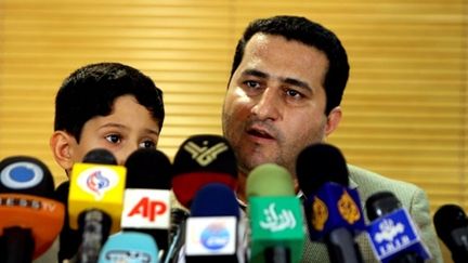 Shahram Amiri, en conférence de presse à son retour à Téhéran le 15/07/10 (AFP Atta Kenare)