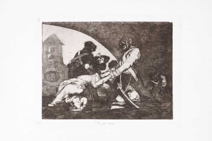 Francisco de Goya, Désastre n°11, "Ni celles-là", Les Désastres de la guerre, 1810-1820
 (Collection privée, Madrid)