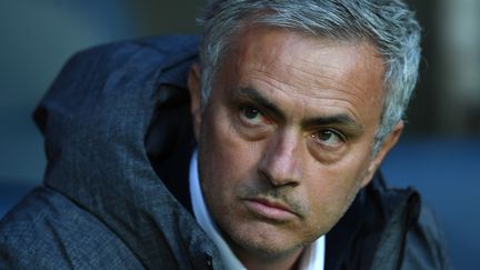 L'entraîneur portugais de Manchester United José Mourinho, le 24 mai 2017 à la Friends Arena de Solna (Suède). (PAUL ELLIS / AFP)