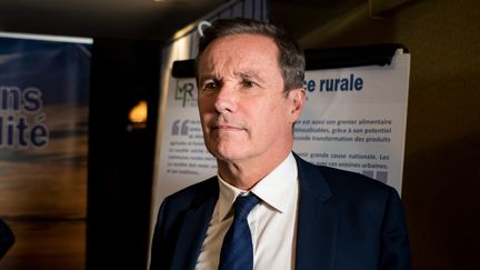 Nicolas Dupont-Aignan, le 15 février 2022. (ANDREA SAVORANI NERI / NURPHOTO VIA AFP)