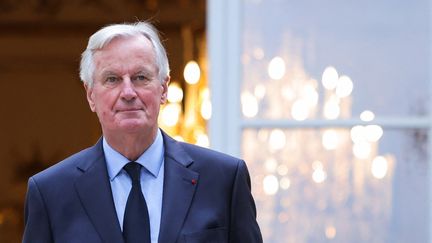 Le Premier ministre Michel Barnier, le 27 septembre 2024 à l'hôtel de Matignon, à Paris. (THOMAS SAMSON / AFP)