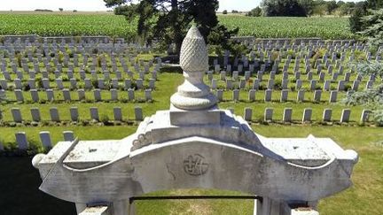 Vue générale du cimetière chinois de Noyelles-sur-Mer (Somme) le 1er août 2013 (AFP - Philippe Huguen)