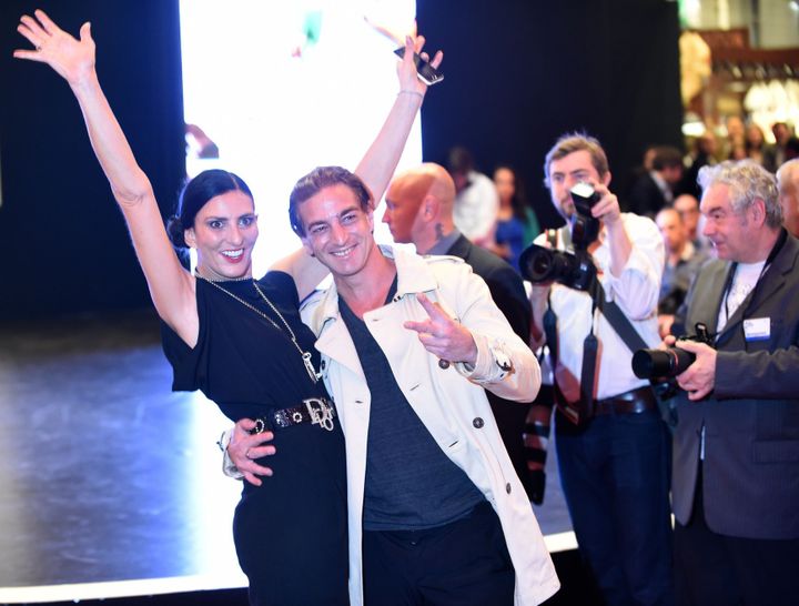 Ludovic Chancel et son épouse Sylvie Ortega Munos à Paris lors de l'inauguration du Salon du Chocolat (2015) 
 (EREZ LICHTFELD/SIPA)