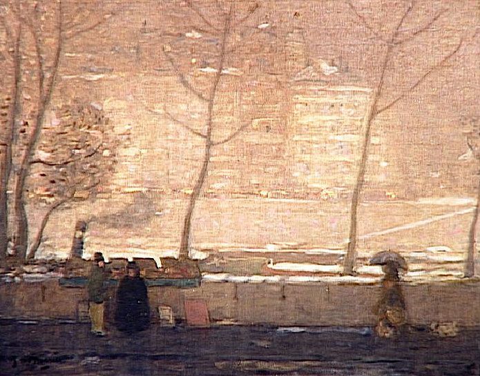 James Wilson Morrice, "Quai des Grands-Augustins", entre 1890 et 1905, achat à James Wilson Morrice 1904, Paris, musée d'Orsay. (RMN-GRAND PALAIS (MUSEE D'ORSAY) / HERVE LEWANDOWSKI)