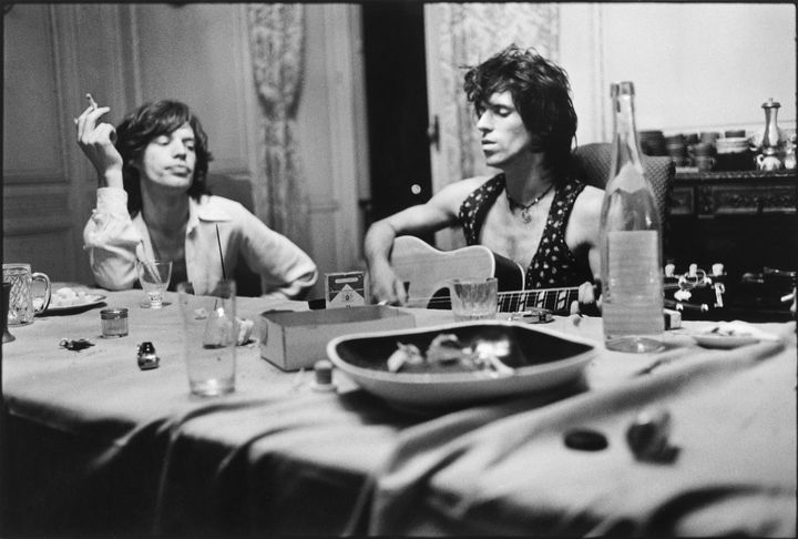 Mick &amp; Keith, Villa Nellcôte, Villefranche sur Mer, 1971 .
 (Dominique Tarlé - Courtesy Galerie de l&#039;Instant)