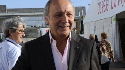 Laurent Fabius à l'Université d'été du PS à la Rochelle le 27 août 2012 (AFP/JEAN-PIERRE MULLER)