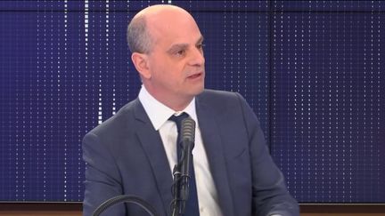 Jean-Michel Blanquer, le ministre de l'Education nationale, le 29 mai 2020 sur franceinfo. (FRANCEINFO / RADIO FRANCE)