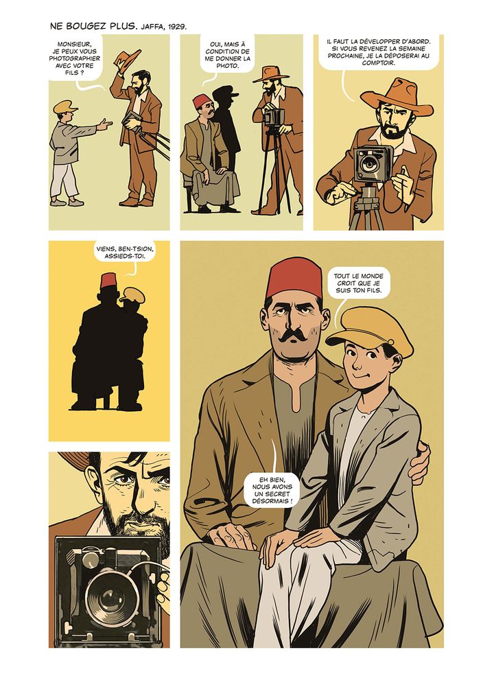 Une planche de la BD "Le Juif Arabe" de Asaf Hanuka. (EDITIONS STEINKIS)