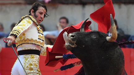 Le toréro Juan Jose Padilla lors des Férias de Nîmes, le 20 mai 2018. (PASCAL GUYOT / AFP)