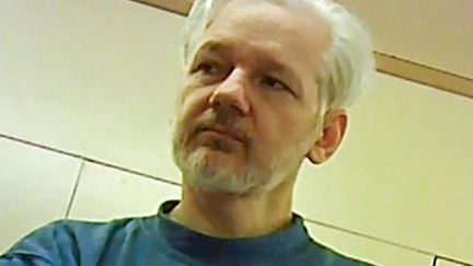 Une photo de Julian Assange, le fondateur de WikiLeaks, issue d'une vidéo, le 9 juin 2019 à Londres. (RUPTLY / AFP)