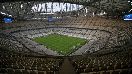 Le&nbsp;stade&nbsp;de&nbsp;Lusail accueillera la finale de la Coupe du monde de football 2022 au Qatar.&nbsp; (MUSTAFA ABUMUNES / AFP)