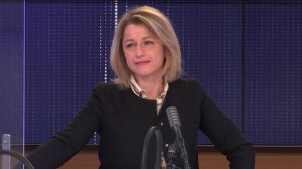 Barbara Pompili,&nbsp;ministre de la Transition écologique était l'invitée du "8h30&nbsp;franceinfo", lundi 11&nbsp;janvier 2021. (FRANCEINFO / RADIOFRANCE)