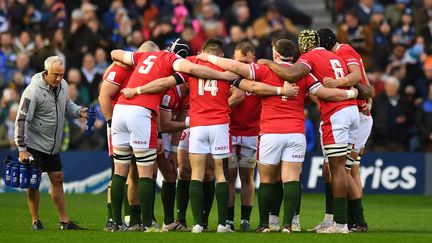 L'équipe du pays de Galles, après son match en Ecosse, le 11 février 2023 dans le cadre du Tournoi des six nations. (ANDY BUCHANAN / AFP)