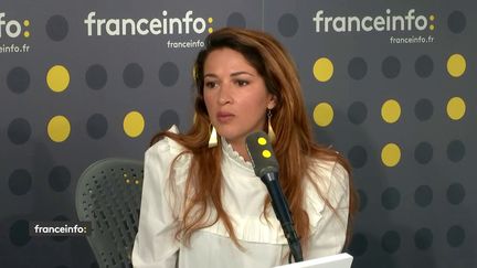 Zineb El Rhazoui,&nbsp;ex-journaliste de "Charlie Hebdo", était l'invitée de franceinfo jeudi 4 juillet 2019. (FRANCEINFO)