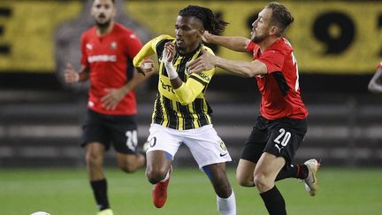 Le Stade Rennais face à Vitesse&nbsp;Arnhem, le 30 septembre 2021, en Ligue Europa. (JEROEN PUTMANS / ANP)