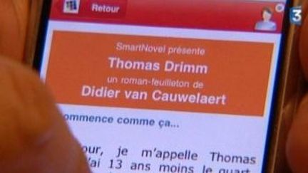 Avec Thomas Drimm, Didier van Cauwelaert crée le premier roman feuilleton sur téléphone mobile
 (Culturebox)