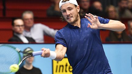 Lucas Pouille lors du tournoi de Vienne. (HANS PUNZ / APA)